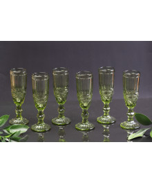 Бокал для шампанского Atigroup "Узоры",160 мл,цвет зеленый,арт.FYZ