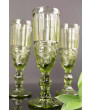 Бокал для шампанского Atigroup "Узоры",160 мл,цвет зеленый,арт.FYZ