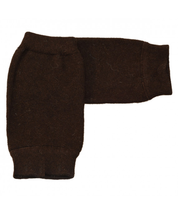 Наколенники короткие из верблюжьей шерсти,цвет темно-коричневый, арт.о60003