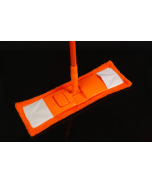 Швабра IZUMI FLAT MOP с насадкой из микрофибры(бархат/оранжевый)